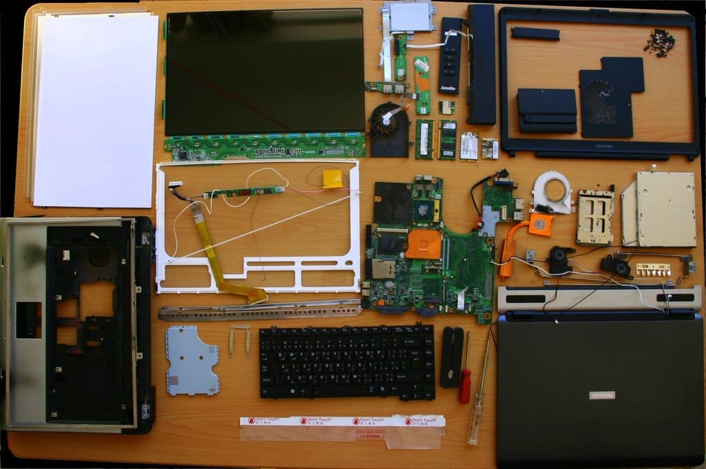 Portable démonté pour nettoyage